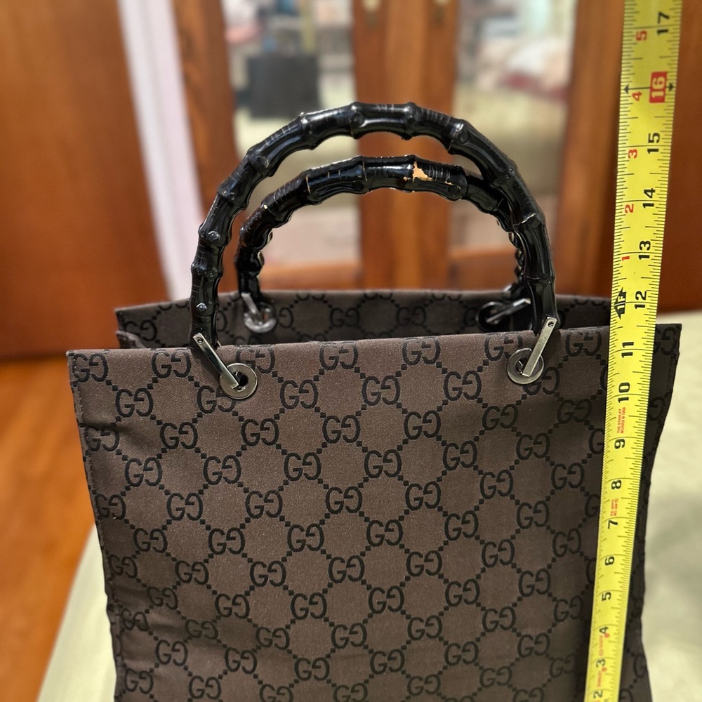 Gucci Black Monogram Tote Bag - Picture 3 of 13